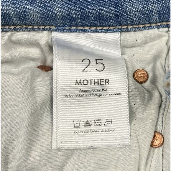 Mother Denim The Outsider Ankle Chew in Poisoned Petals Cropped Jeans Size 25 - Picture 8 of 11